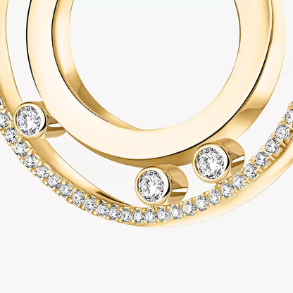 [Aura Jewels]Move Romane Small Diamond Hoop Earrings