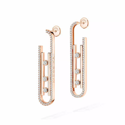 [Aura Jewels]Diamond Pendant Earrings Move 10Th