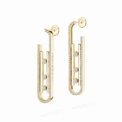 [Aura Jewels]Diamond Pendant Earrings Move 10Th