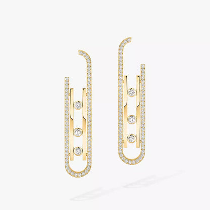 [Aura Jewels]Diamond Pendant Earrings Move 10Th