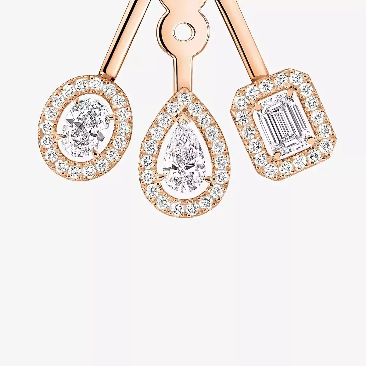 [Aura Jewels] My Twin Trio  Diamond Earrings