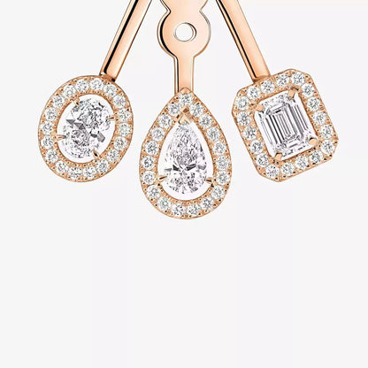 [Aura Jewels] My Twin Trio  Diamond Earrings