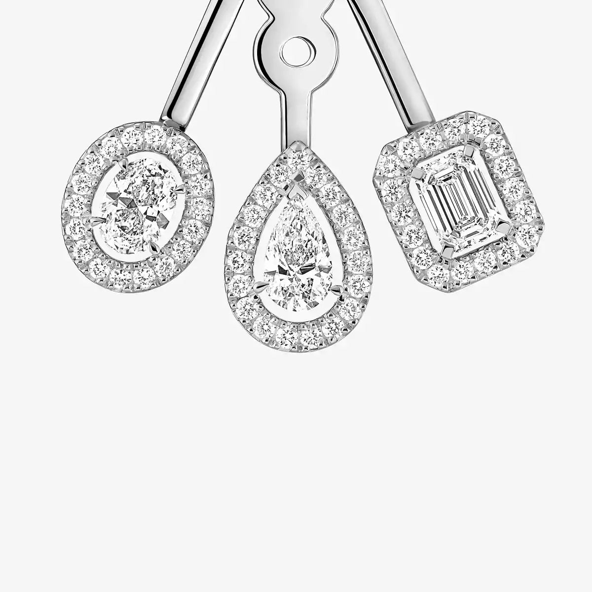 [Aura Jewels] My Twin Trio  Diamond Earrings