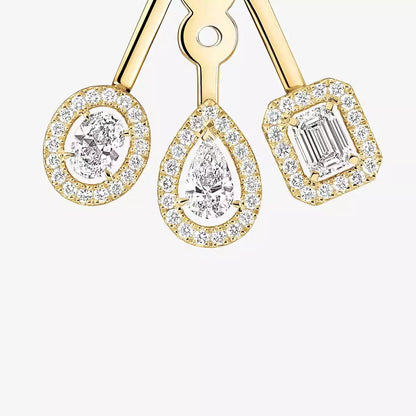[Aura Jewels] My Twin Trio  Diamond Earrings