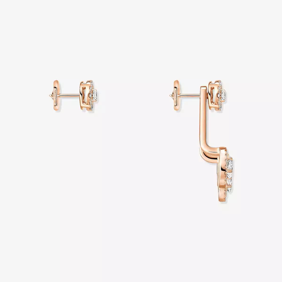 [Aura Jewels] My Twin Trio  Diamond Earrings