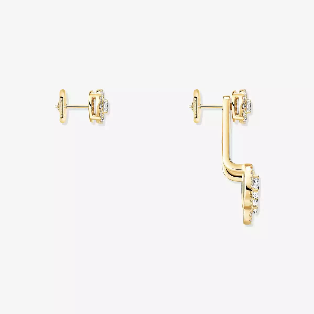 [Aura Jewels] My Twin Trio  Diamond Earrings