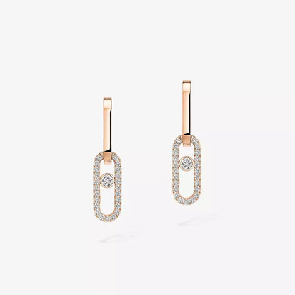 [Aura Jewels]Move Link Diamond Earrings