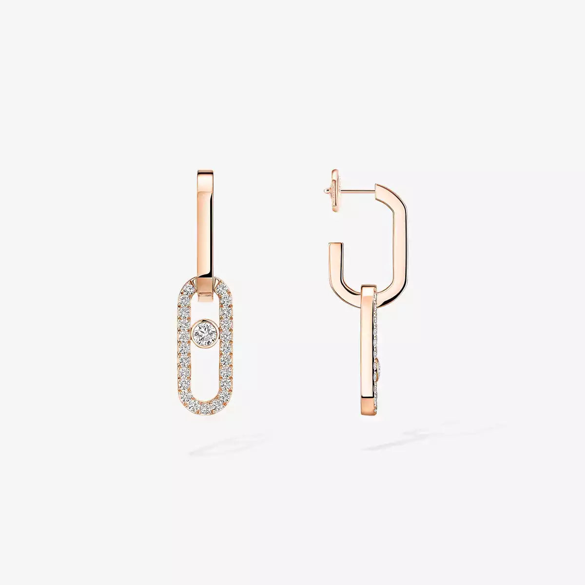[Aura Jewels]Move Link Diamond Earrings