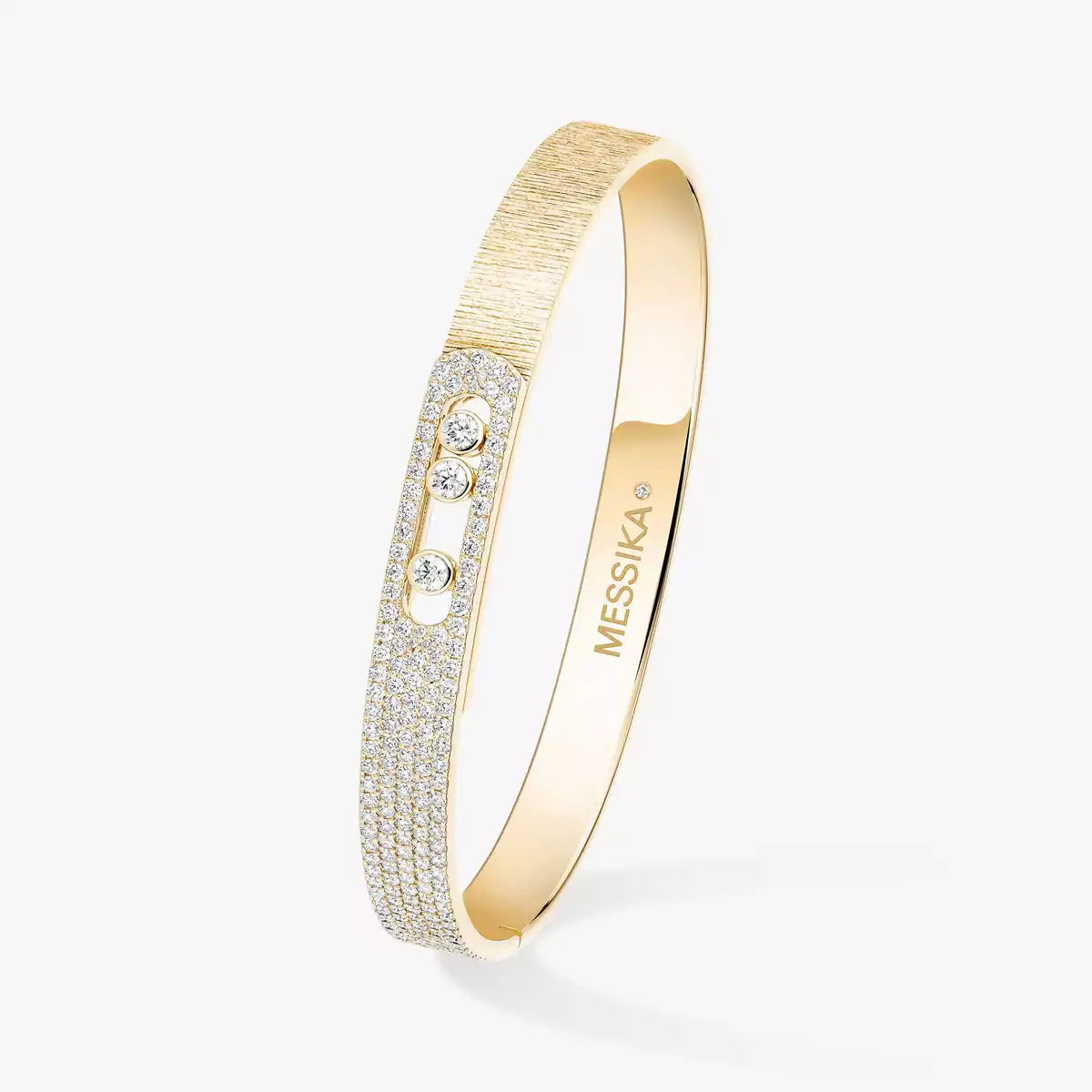 [Aura Jewels]Move Noa Ciselé half pavé bangle