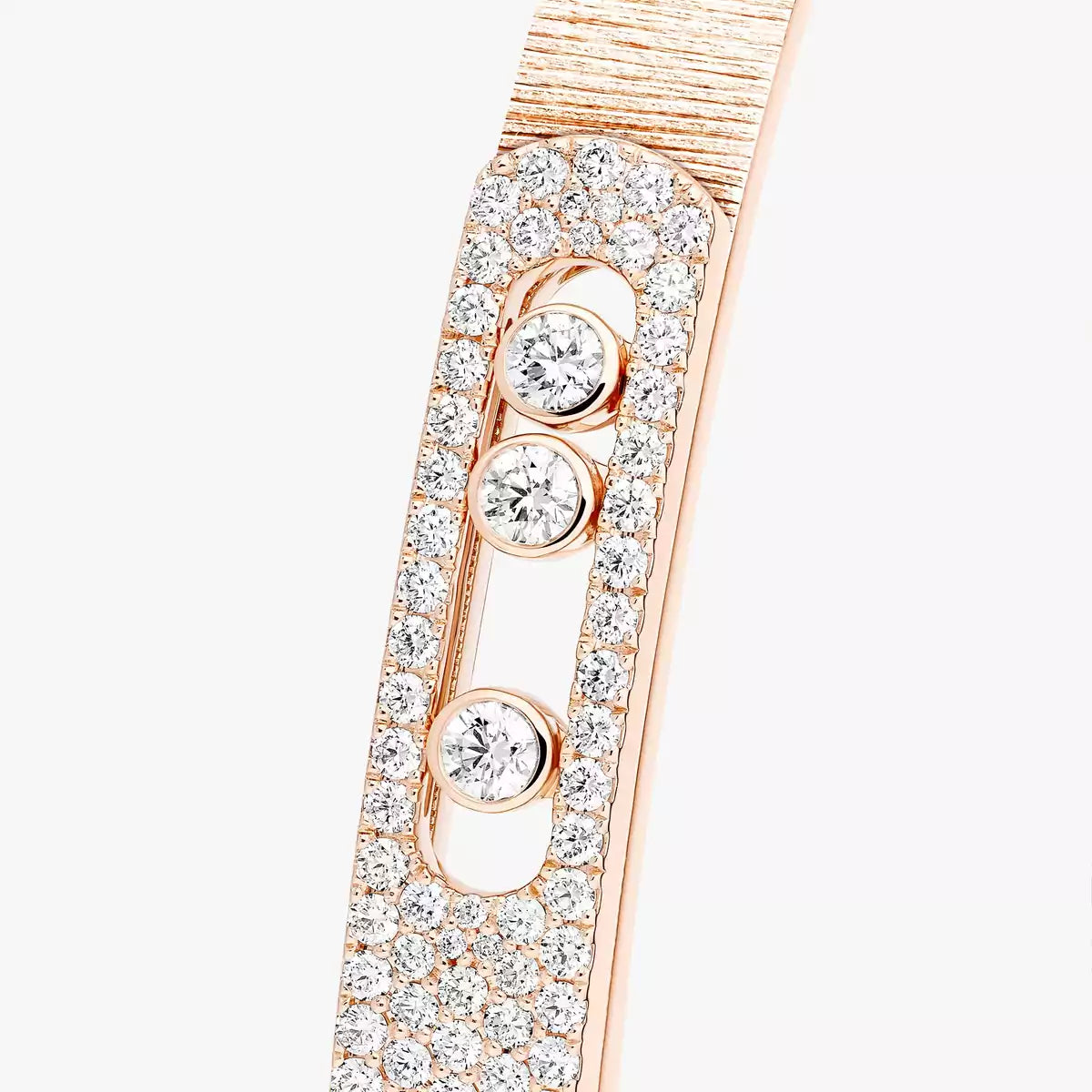 [Aura Jewels]Move Noa Ciselé half pavé bangle