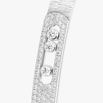 [Aura Jewels]Move Noa Ciselé half pavé bangle