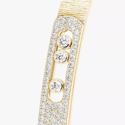 [Aura Jewels]Move Noa Ciselé half pavé bangle