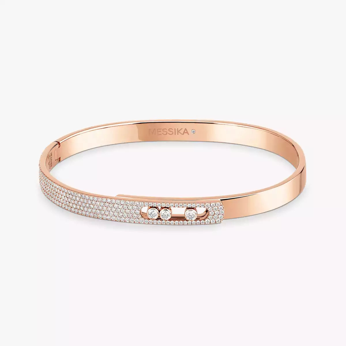 [Aura Jewels]Move Noa Rose Gold Pavé Diamond Bangle Bracelet