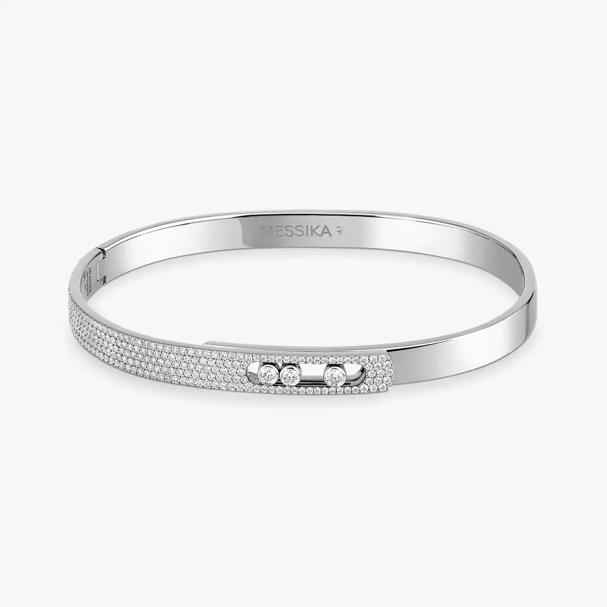 [Aura Jewels]Move Noa Rose Gold Pavé Diamond Bangle Bracelet
