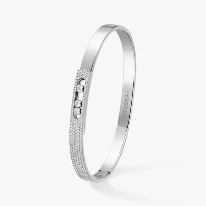 [Aura Jewels]Move Noa Rose Gold Pavé Diamond Bangle Bracelet