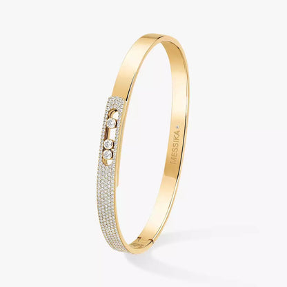 [Aura Jewels]Move Noa Rose Gold Pavé Diamond Bangle Bracelet