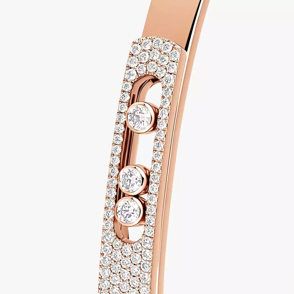 [Aura Jewels]Move Noa Rose Gold Pavé Diamond Bangle Bracelet