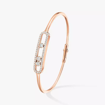 [Aura Jewels]Move Pavé Diamond Bangle Bracelet M