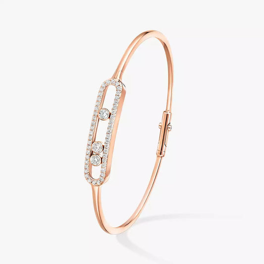 [Aura Jewels]Move Pavé Diamond Bangle Bracelet M