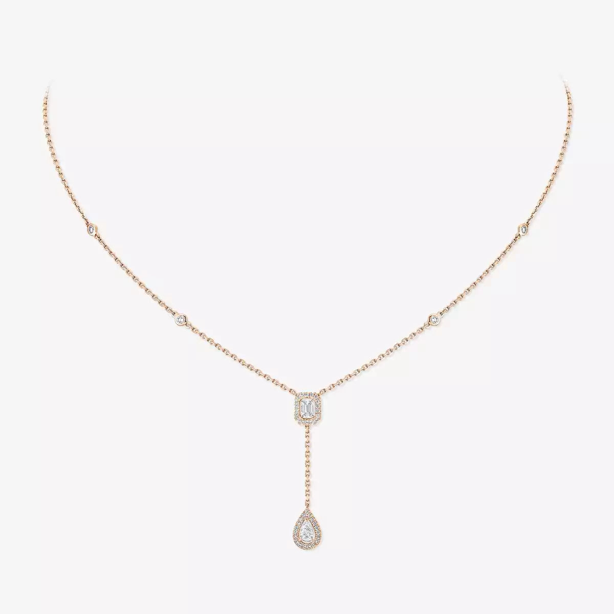 [Aura Jewels]Gold Diamond Tie Necklace