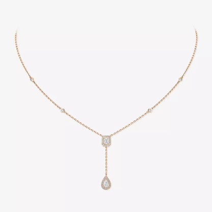[Aura Jewels]Gold Diamond Tie Necklace