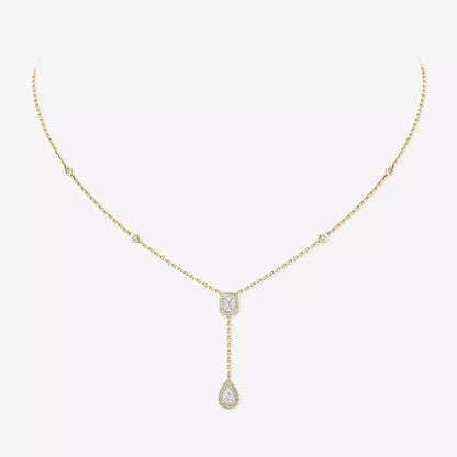[Aura Jewels]Gold Diamond Tie Necklace