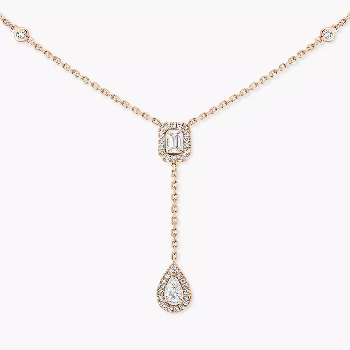 [Aura Jewels]Gold Diamond Tie Necklace