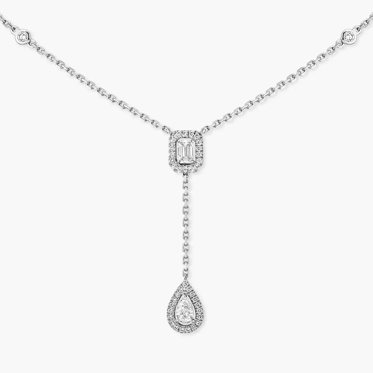 [Aura Jewels]Gold Diamond Tie Necklace
