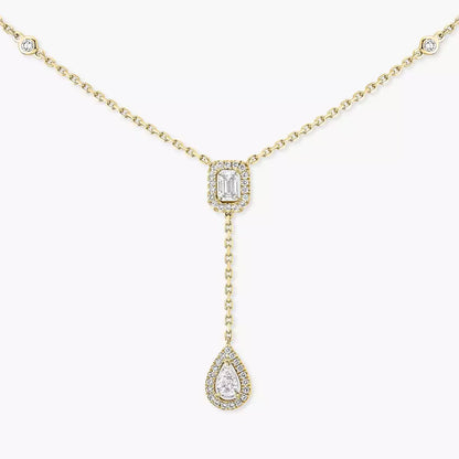 [Aura Jewels]Gold Diamond Tie Necklace