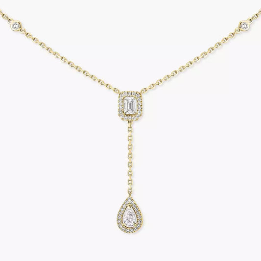 [Aura Jewels]Gold Diamond Tie Necklace