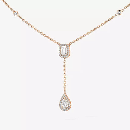 [Aura Jewels]Gold Diamond Tie Necklace