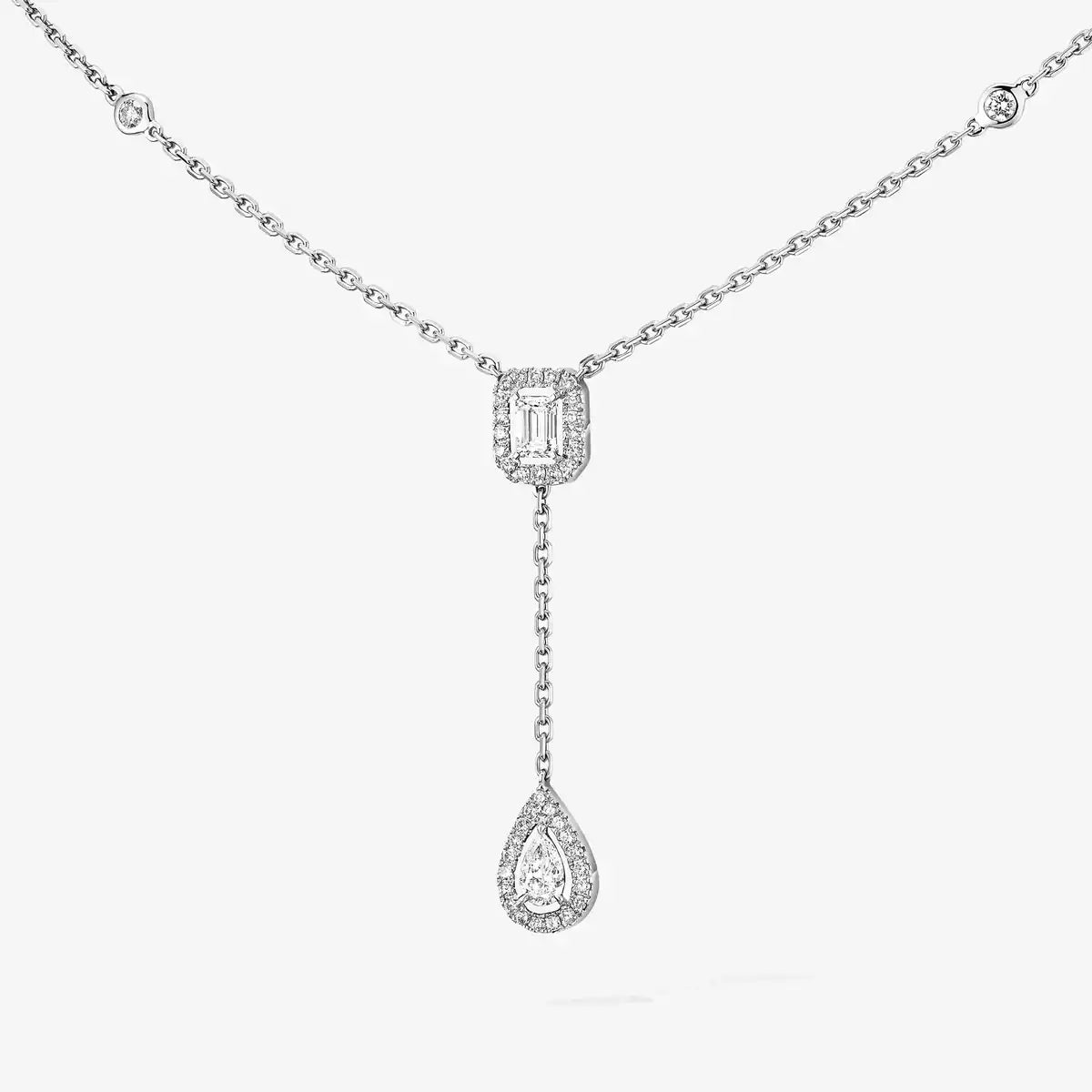 [Aura Jewels]Gold Diamond Tie Necklace