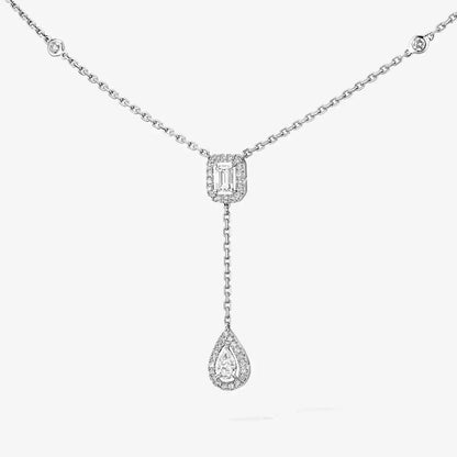 [Aura Jewels]Gold Diamond Tie Necklace