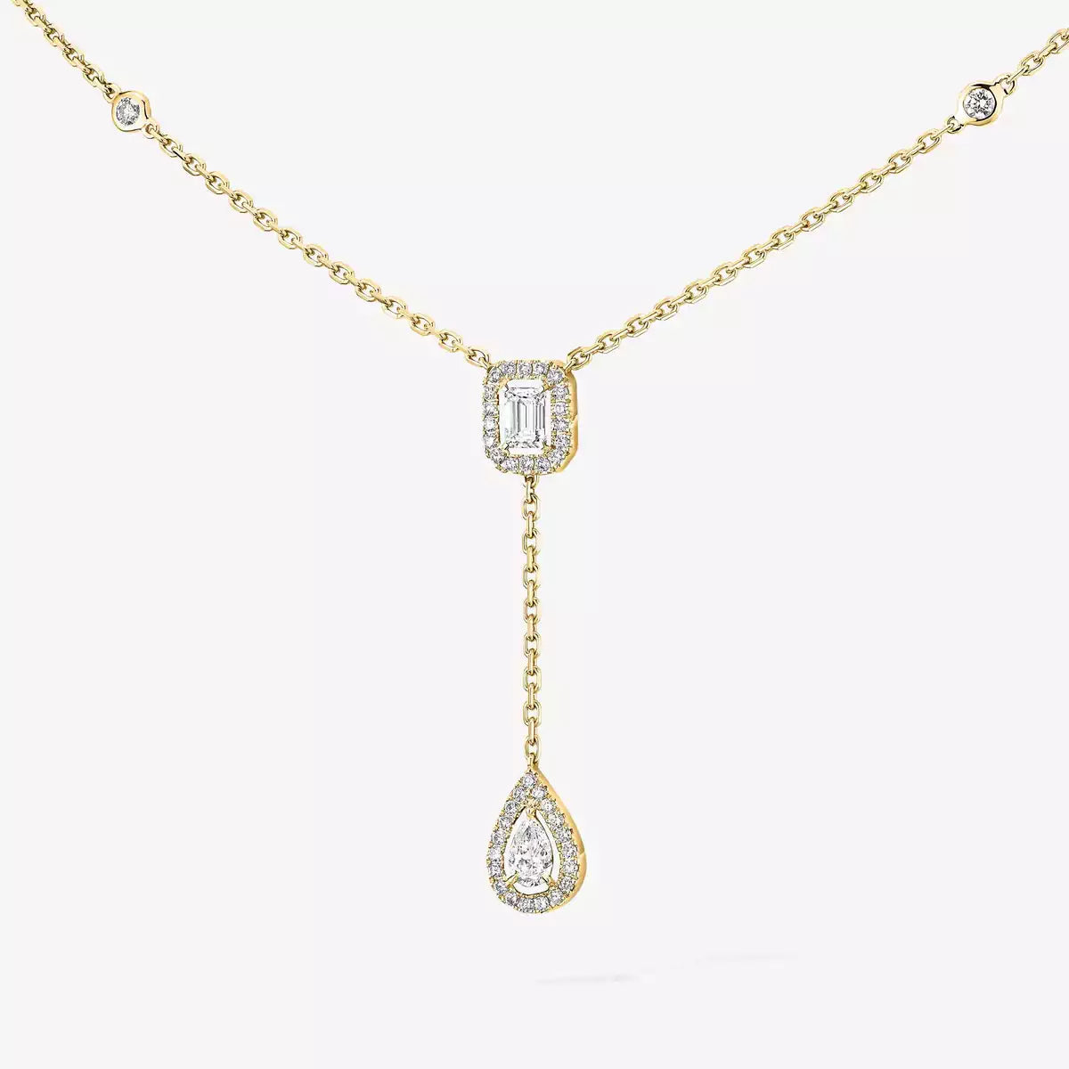 [Aura Jewels]Gold Diamond Tie Necklace