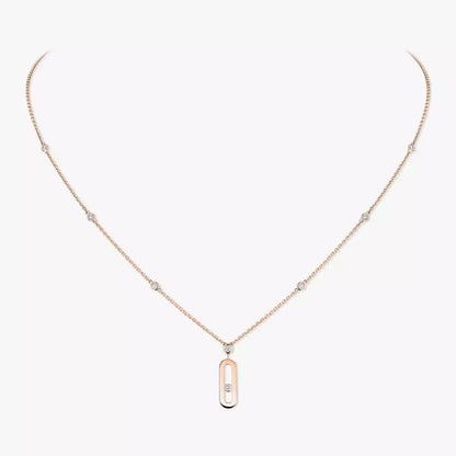 [Aura Jewels] Move Uno Gold Diamond Long Necklace