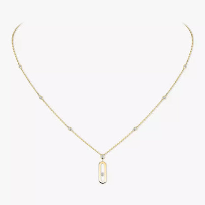 [Aura Jewels] Move Uno Gold Diamond Long Necklace