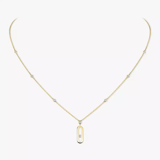 [Aura Jewels] Move Uno Gold Diamond Long Necklace
