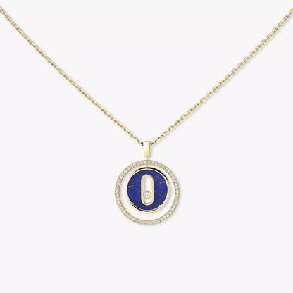 [Aura Jewels]Lucky Move Diamond Necklace in Rose Gold and White Mother-of-Pearl