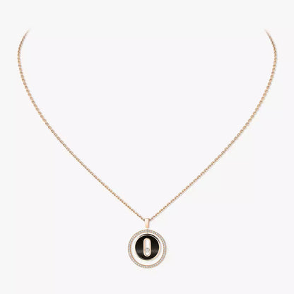 [Aura Jewels]Lucky Move Diamond Necklace in Rose Gold and White Mother-of-Pearl