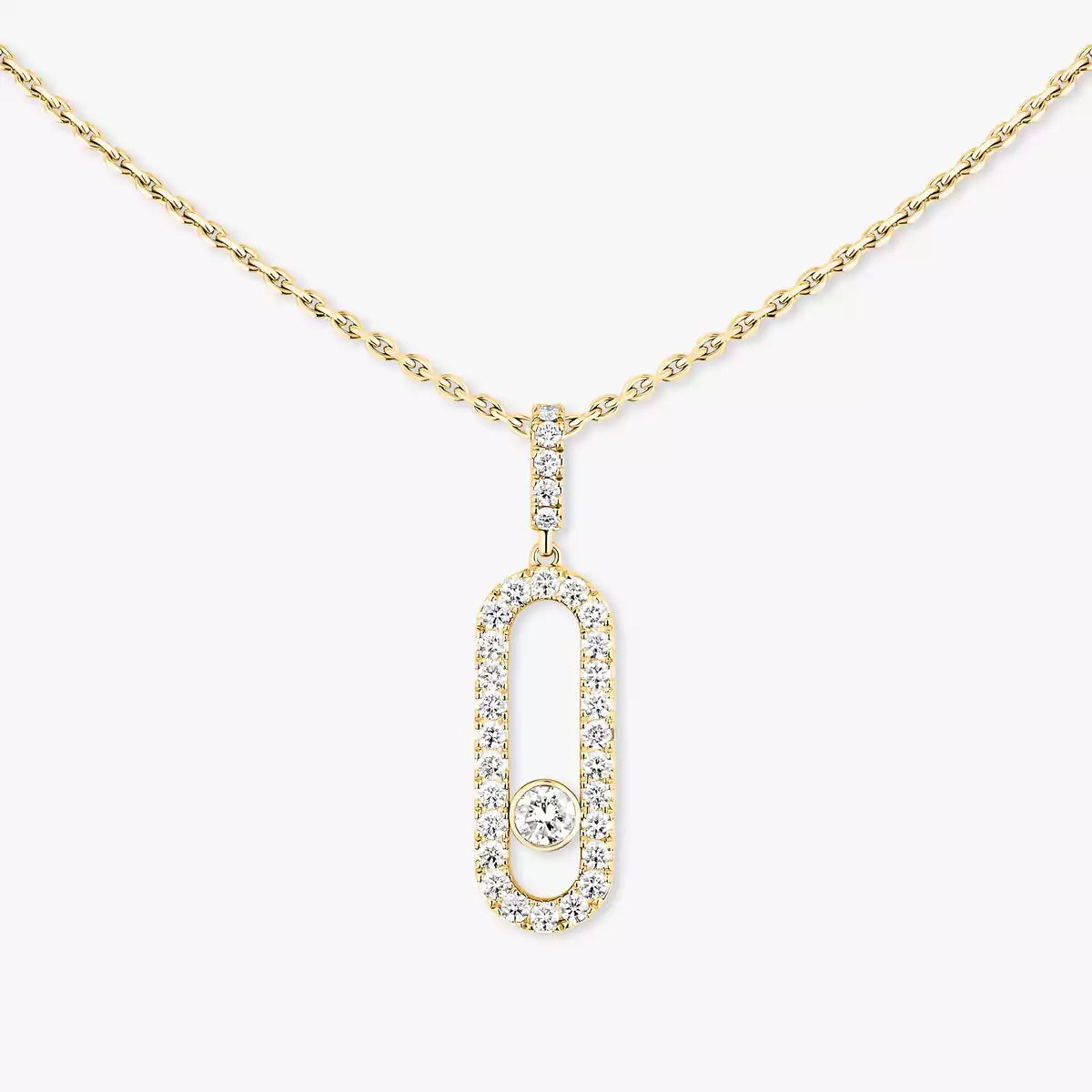 [Aura Jewels]Move Uno Diamond Necklace in Rose Gold