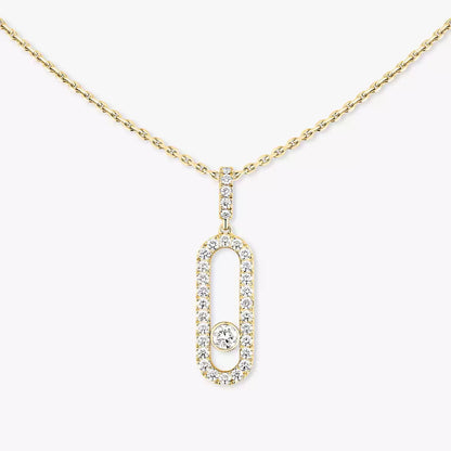 [Aura Jewels]Move Uno Diamond Necklace in Rose Gold