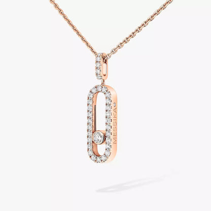 [Aura Jewels]Move Uno Diamond Necklace in Rose Gold