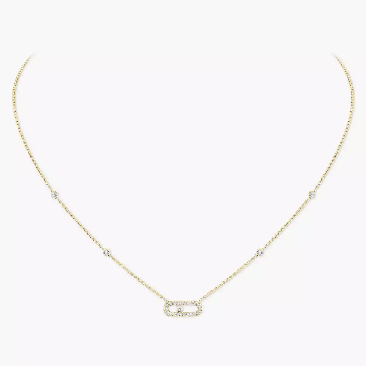 [Aura Jewels]Diamond Necklace Move Uno