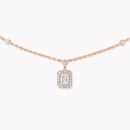 [Aura Jewels]My Twin Diamond Necklace in Silver