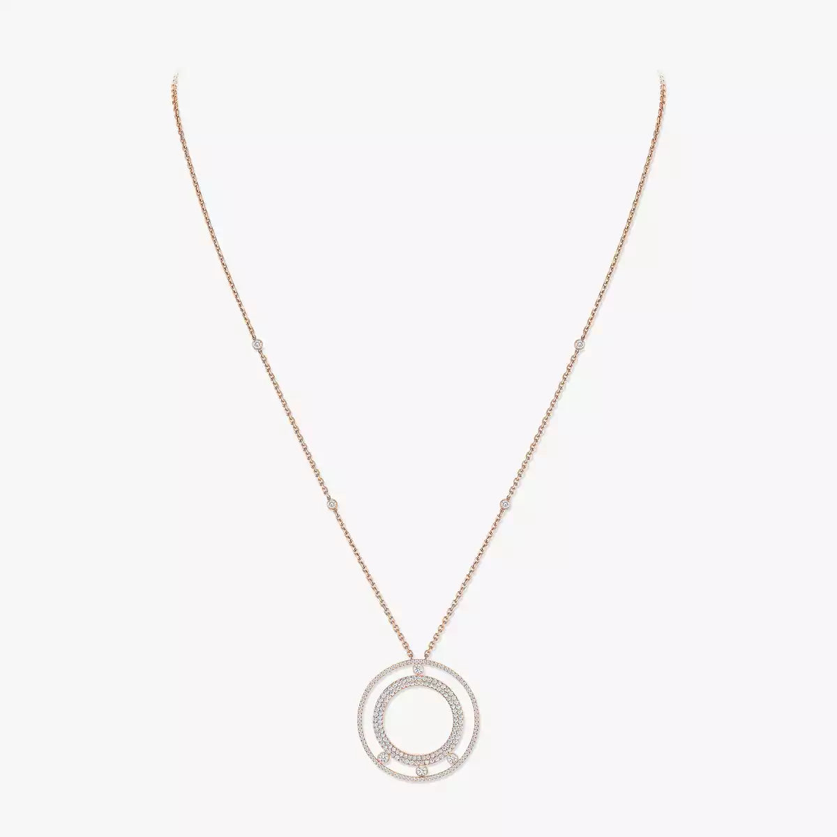 [Aura Jewels]Move Romane Long Pave_-Set Diamond Necklace