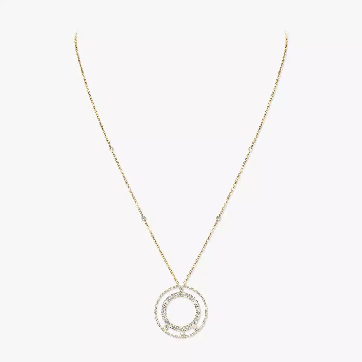 [Aura Jewels]Move Romane Long Pave_-Set Diamond Necklace