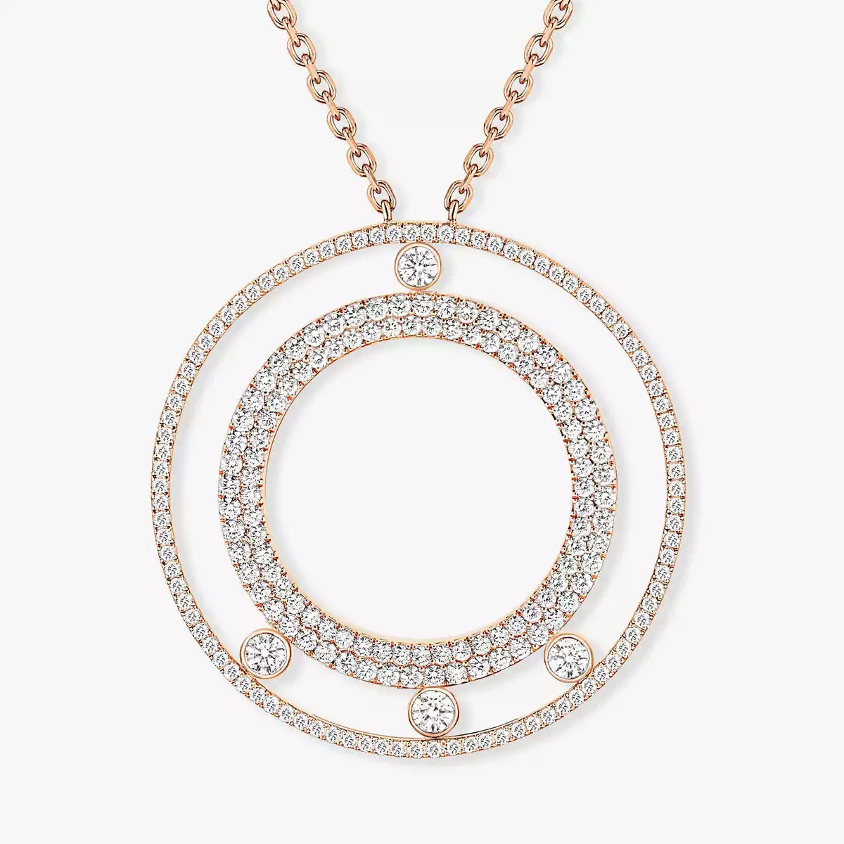 [Aura Jewels]Move Romane Long Pave_-Set Diamond Necklace