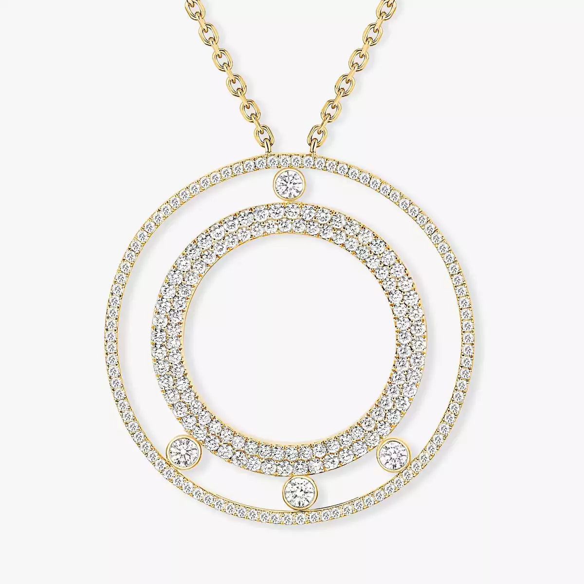 [Aura Jewels]Move Romane Long Pave_-Set Diamond Necklace