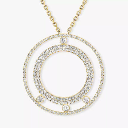 [Aura Jewels]Move Romane Long Pave_-Set Diamond Necklace