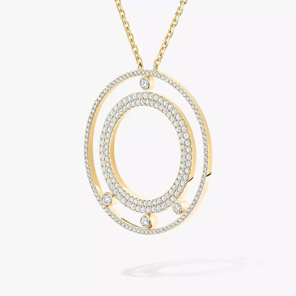 [Aura Jewels]Move Romane Long Pave_-Set Diamond Necklace